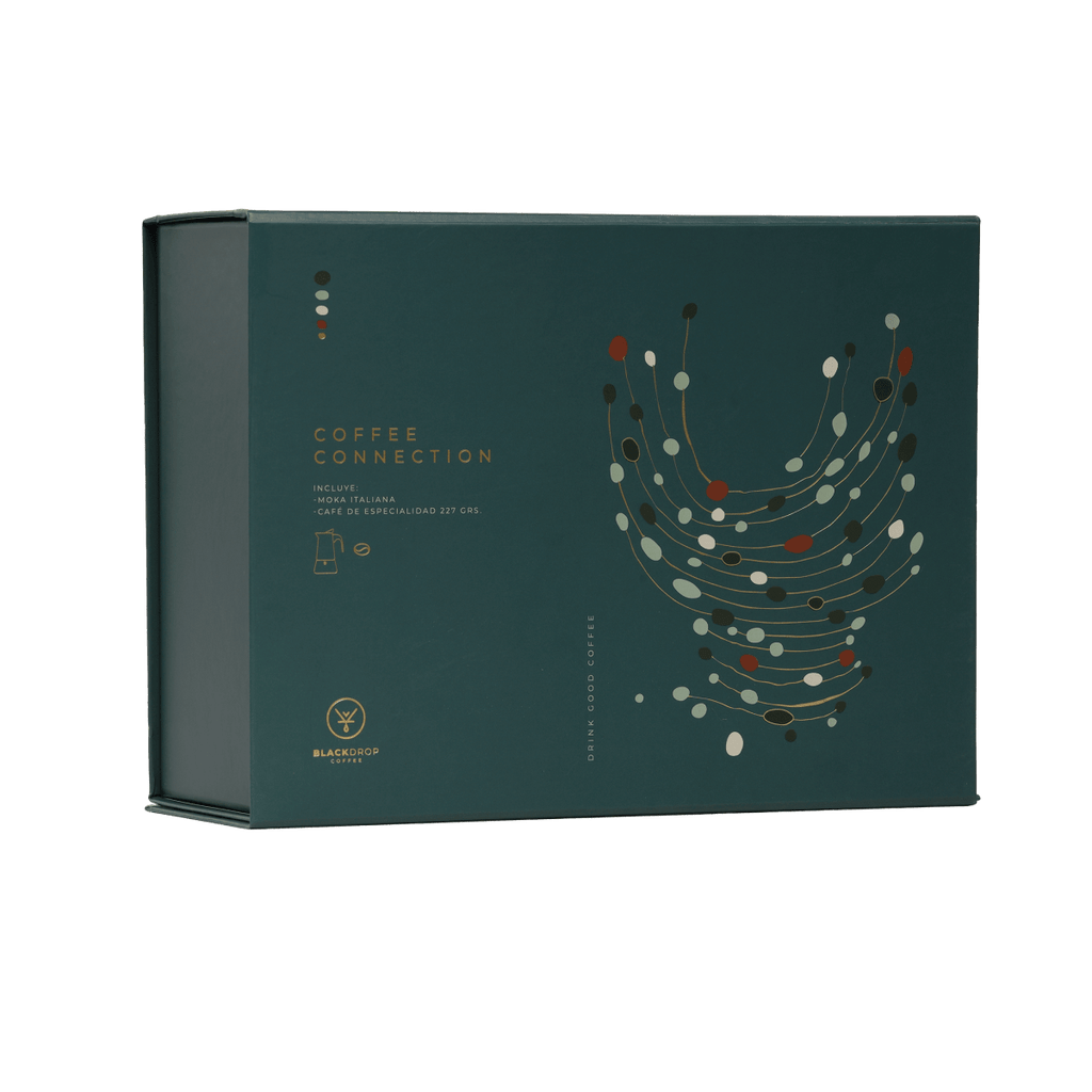 Gift Box Coffee Connection caja regalo cafe teal exterior