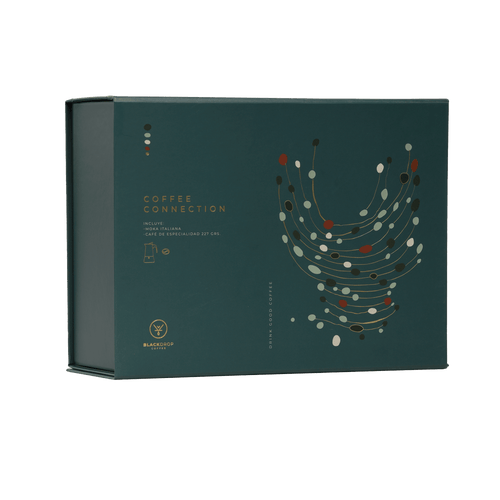 Gift Box Coffee Connection caja regalo cafe teal exterior