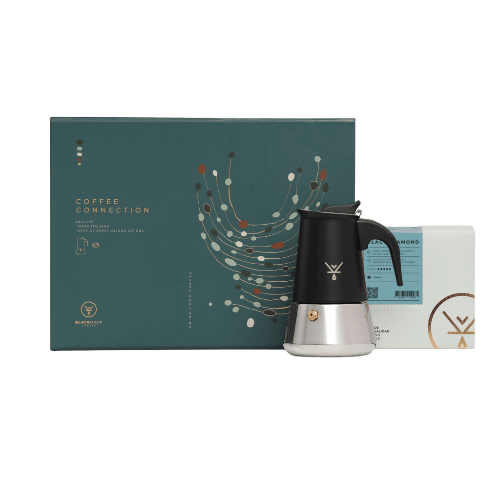 Gift Box Coffee Connection con moka y drip bags cafe especialidad