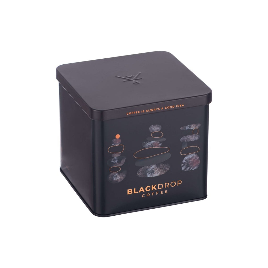 Tin Blackdrop cuadrada lata cafe regalo blackdrop