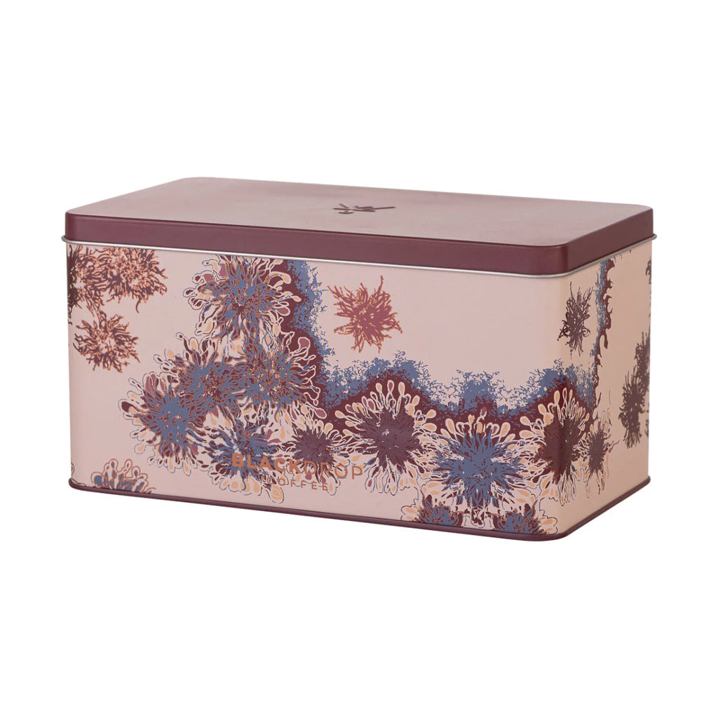 Tin Blackdrop rectangular edicion floral lata cafe regalo